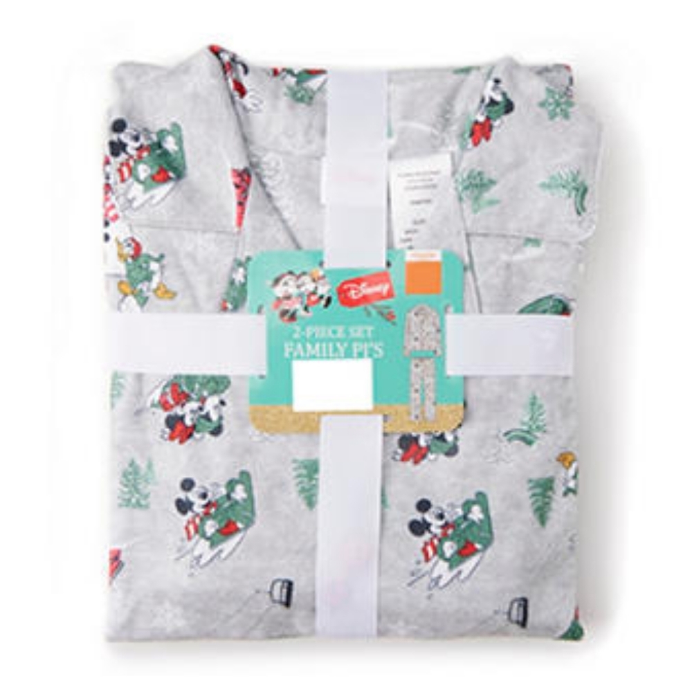 Gray Mickey & Friends Holiday Fun 2-Piece Pajama Set Briefly Stated Men's